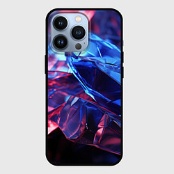 Чехол для iPhone 13 Pro Синие алмазы, цвет: 3D-черный