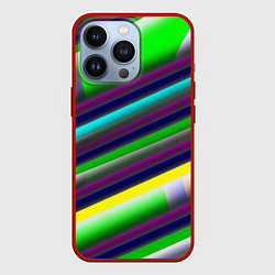 Чехол для iPhone 13 Pro Размытые абстрактные полосы, цвет: 3D-красный