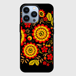 Чехол для iPhone 13 Pro Хохлома: осеннее изобилие, цвет: 3D-черный