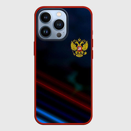 Чехол iPhone 13 Pro Спортивная россия герб / 3D-Красный – фото 1