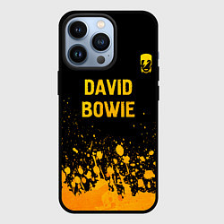 Чехол для iPhone 13 Pro David Bowie - gold gradient посередине, цвет: 3D-черный