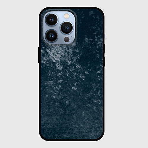 Чехол iPhone 13 Pro Абстракция - gray blue / 3D-Черный – фото 1
