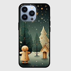 Чехол для iPhone 13 Pro Снежный городок с горками, цвет: 3D-черный