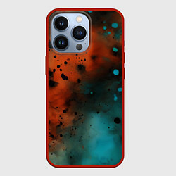 Чехол для iPhone 13 Pro Акварельные брызги в оранжевом, цвет: 3D-красный
