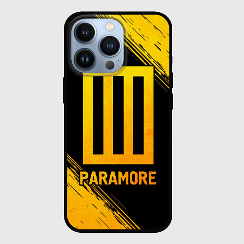 Чехол iPhone 13 Pro Paramore - gold gradient / 3D-Черный – фото 1