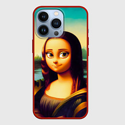 Чехол для iPhone 13 Pro Нейросеть - Мона Лиза в стиле Pixar, цвет: 3D-красный
