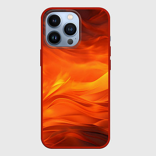 Чехол iPhone 13 Pro Яркий огонь / 3D-Красный – фото 1