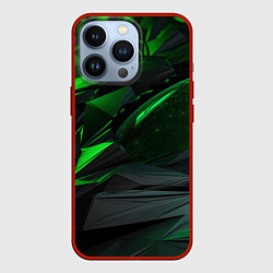 Чехол для iPhone 13 Pro Абстрактное представление зелени, цвет: 3D-красный