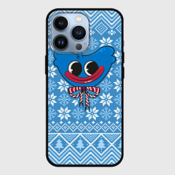 Чехол для iPhone 13 Pro Huggy Wuggy christmas sweater, цвет: 3D-черный