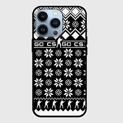 Чехол для iPhone 13 Pro CS GO christmas sweater, цвет: 3D-черный