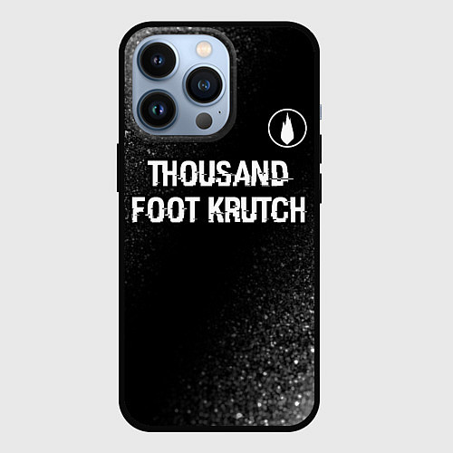 Чехол iPhone 13 Pro Thousand Foot Krutch glitch на темном фоне посеред / 3D-Черный – фото 1