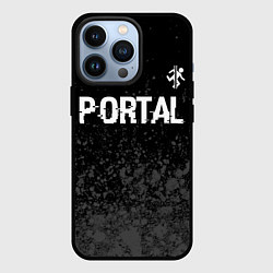 Чехол для iPhone 13 Pro Portal glitch на темном фоне посередине, цвет: 3D-черный