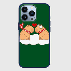 Чехол iPhone 13 Pro Капибара влюблен