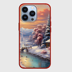 Чехол для iPhone 13 Pro Чудеса под новый год, цвет: 3D-красный