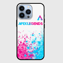 Чехол для iPhone 13 Pro Apex Legends neon gradient style посередине, цвет: 3D-черный