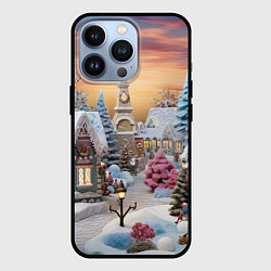 Чехол для iPhone 13 Pro Праздник в заснеженном лесу, цвет: 3D-черный