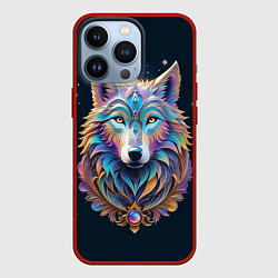 Чехол для iPhone 13 Pro Звездный волк из далекой галактики, цвет: 3D-красный