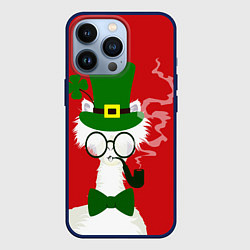 Чехол iPhone 13 Pro Лама - альпака в день Патрика