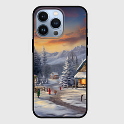 Чехол для iPhone 13 Pro Мерцание праздничных огней, цвет: 3D-черный