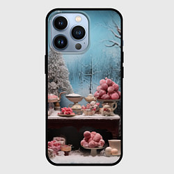 Чехол для iPhone 13 Pro Заснеженные тропинки, цвет: 3D-черный