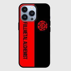 Чехол iPhone 13 Pro Стальной алхимик - красная печать Альфонс