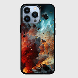 Чехол для iPhone 13 Pro Мелкие осколки в полете, цвет: 3D-черный