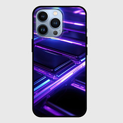 Чехол iPhone 13 Pro Фиолетовые неоновые плиты