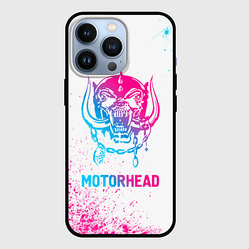 Чехол iPhone 13 Pro Motorhead neon gradient style / 3D-Черный – фото 1