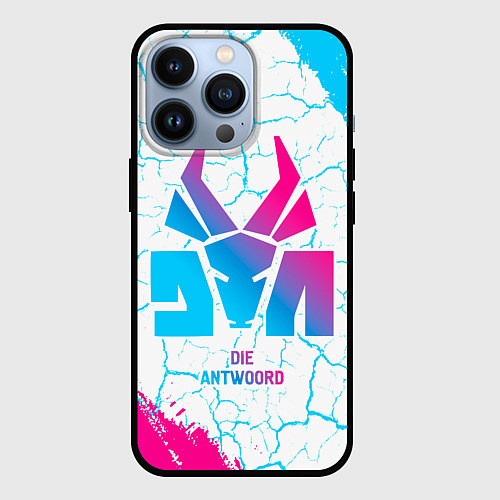 Чехол iPhone 13 Pro Die Antwoord neon gradient style / 3D-Черный – фото 1