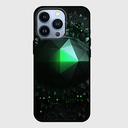 Чехол для iPhone 13 Pro Геометрия растительности, цвет: 3D-черный