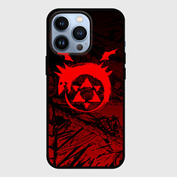 Чехол iPhone 13 Pro Красный знак уроборос - Стальной алхимик