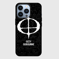 Чехол iPhone 13 Pro Ozzy Osbourne glitch на темном фоне