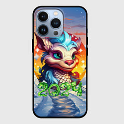 Чехол для iPhone 13 Pro Новогодний дракон 2024, цвет: 3D-черный