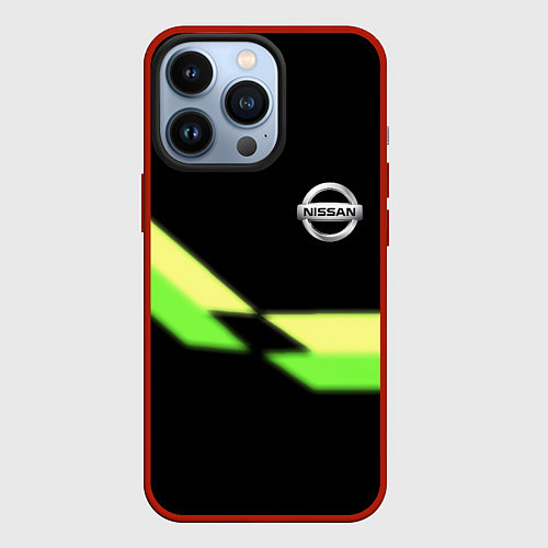 Чехол iPhone 13 Pro Nissan logo brend auto / 3D-Красный – фото 1