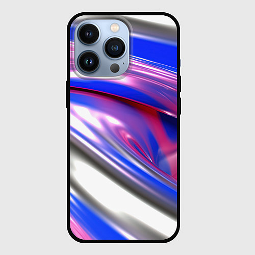 Чехол iPhone 13 Pro Вязкая абстракция в фиолетовых оттенках / 3D-Черный – фото 1