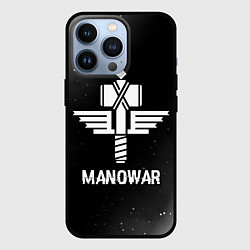 Чехол iPhone 13 Pro Manowar glitch на темном фоне