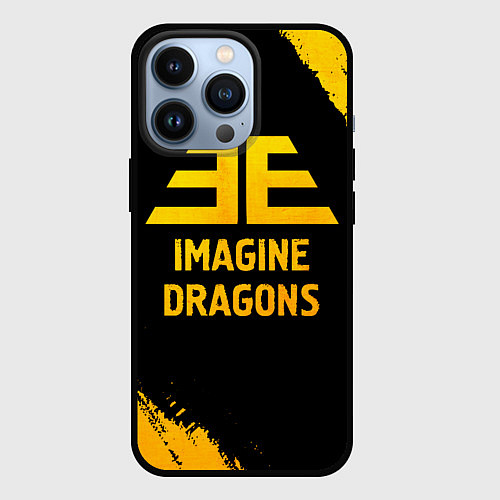 Чехол iPhone 13 Pro Imagine Dragons - gold gradient / 3D-Черный – фото 1