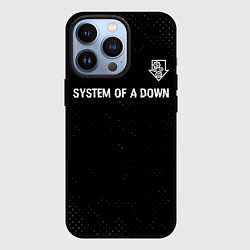 Чехол iPhone 13 Pro System of a Down glitch на темном фоне посередине