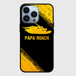 Чехол iPhone 13 Pro Papa Roach - gold gradient