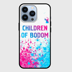 Чехол iPhone 13 Pro Children of Bodom neon gradient style посередине