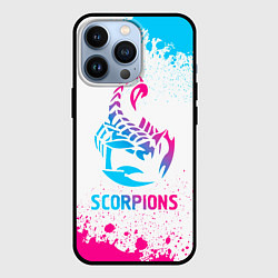 Чехол iPhone 13 Pro Scorpions neon gradient style