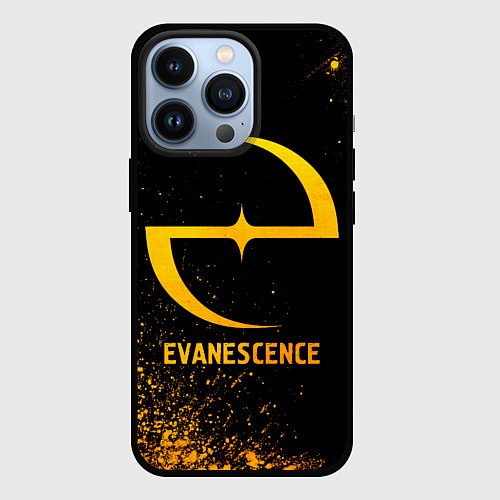 Чехол iPhone 13 Pro Evanescence - gold gradient / 3D-Черный – фото 1