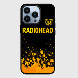 Чехол iPhone 13 Pro Radiohead - gold gradient посередине