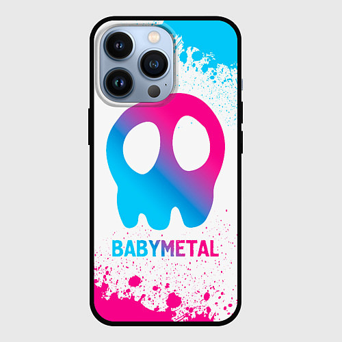 Чехол iPhone 13 Pro Babymetal neon gradient style / 3D-Черный – фото 1