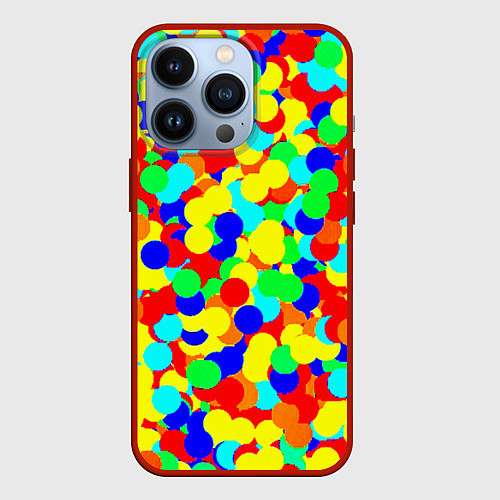 Чехол iPhone 13 Pro Шарики / 3D-Красный – фото 1