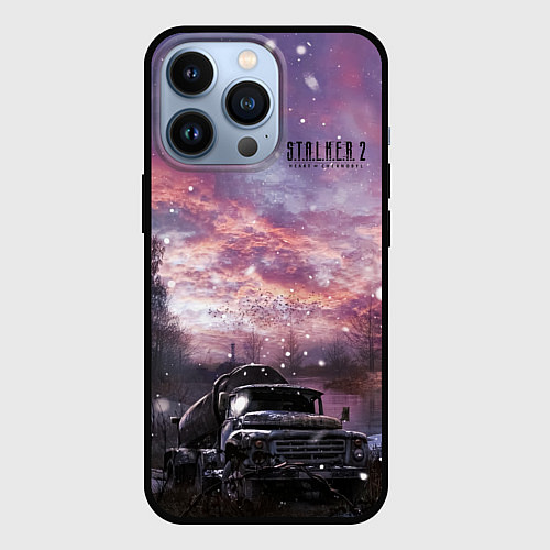 Чехол iPhone 13 Pro STALKER 2 зима в зоне / 3D-Черный – фото 1