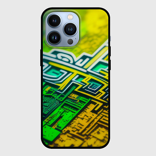 Чехол iPhone 13 Pro Криптоабстракция / 3D-Черный – фото 1