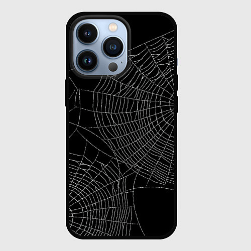Чехол iPhone 13 Pro Spider паутина / 3D-Черный – фото 1