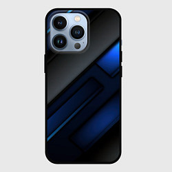 Чехол для iPhone 13 Pro Абстрактный синий фон, цвет: 3D-черный