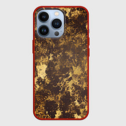 Чехол для iPhone 13 Pro Золотые руины, цвет: 3D-красный